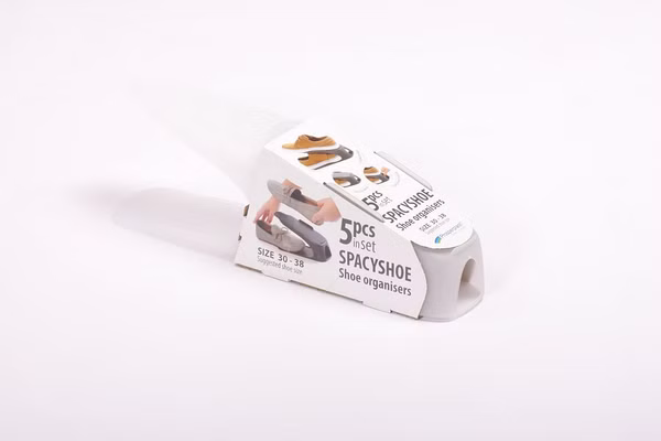 Sada organizérov na obuv veľkosti 30-38, 5 ks - farba: transparentná