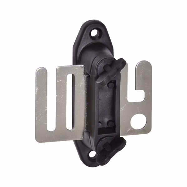 Izolátor pre elektrický ohradník k vchodovej bránke, plochý pre pásku do 40 mm, na klinec alebo vrut - 4 ks