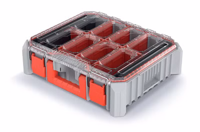 Limitovaná edícia - organizér C BLOCK BRIDGE s priehradkami 44,5x36,8x12,2 cm - farba: sivá