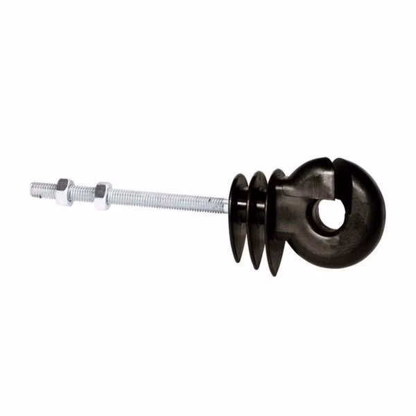 Izolátor k elektrickému ohradníku kruhový pre lanká, laná, pásky, skrutka 97 mm, metrický závit M6 - 10 ks