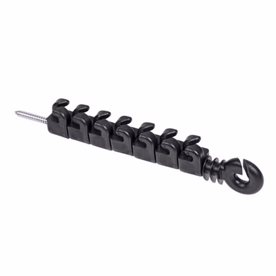 Izolátor na elektrický ohradník proti škodcom, 8 očiek pre lanko a drôt, pre vedenie Plus – Mínus