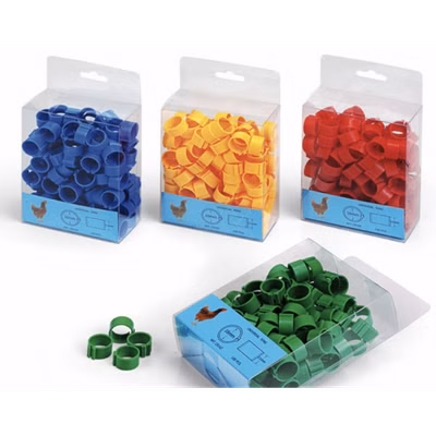 Zámkový krúžok na holuby 8 mm, 100 ks, rôzne farby