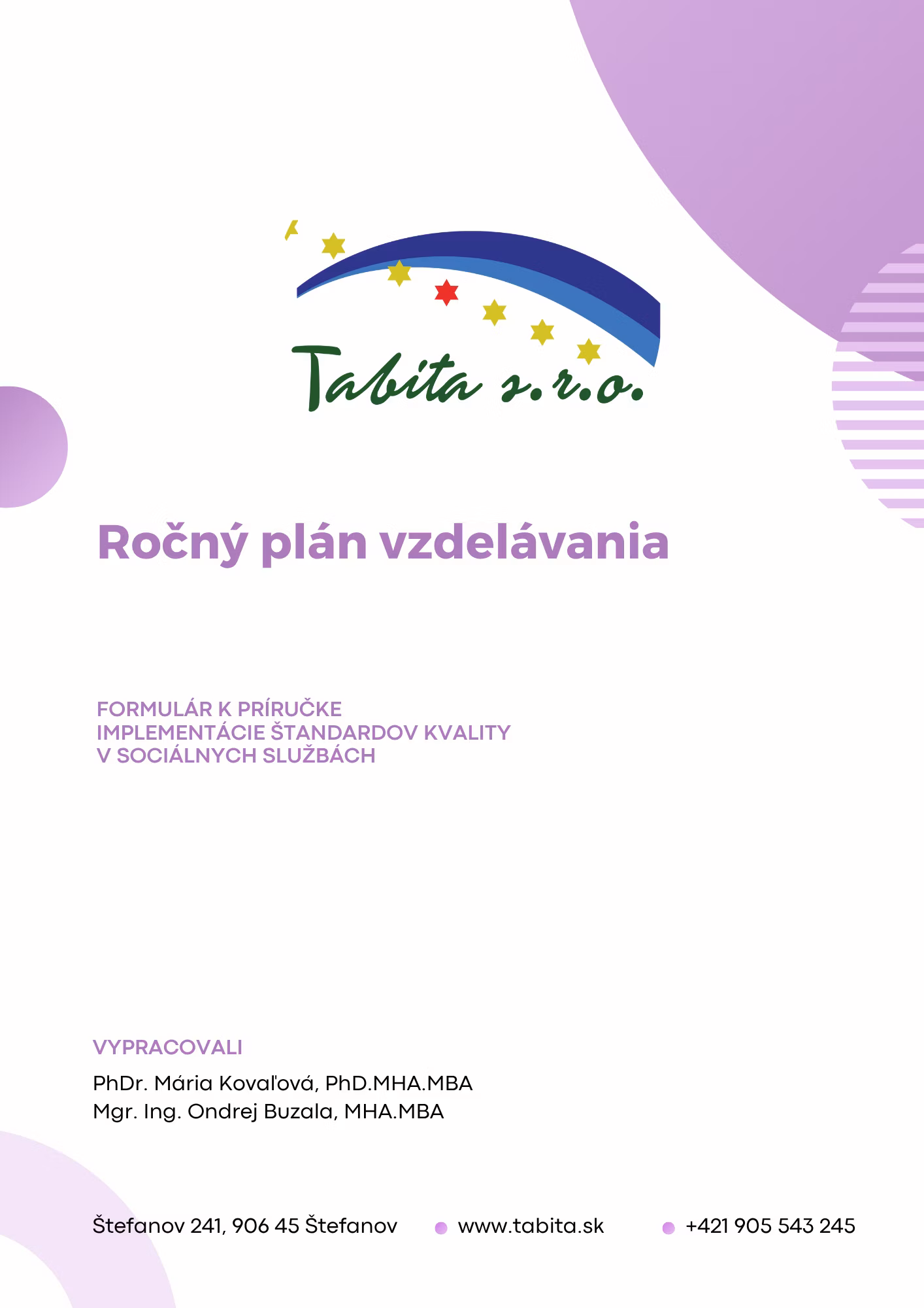 Ročný plán rozvoja ďalšieho vzdelávania a zvyšovania odbornej spôsobilosti zamestnancov