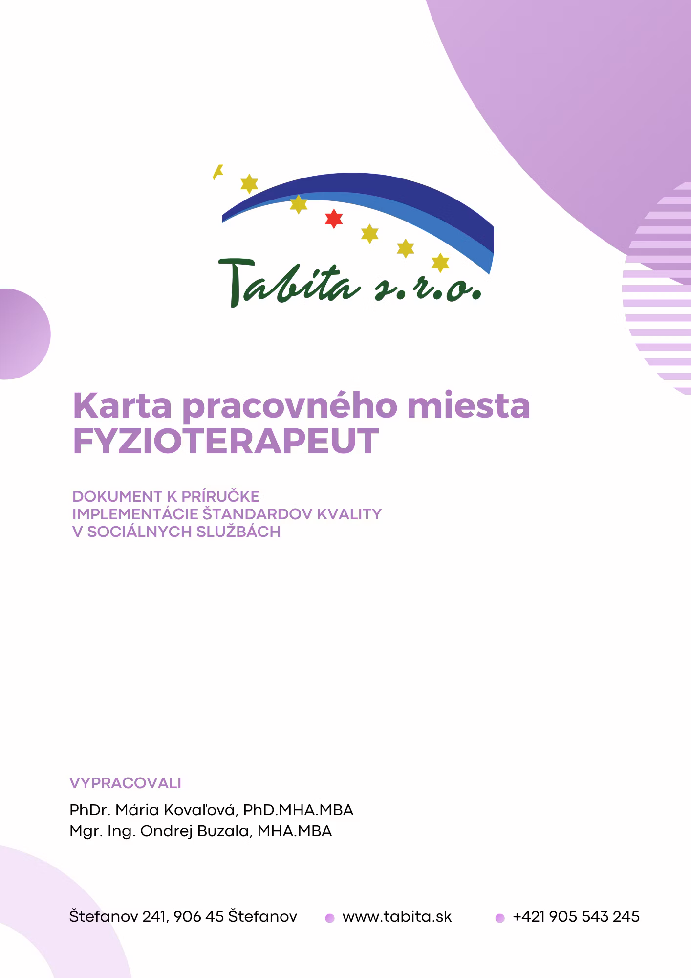 Karta pracovného miesta - Fyzioterapeut