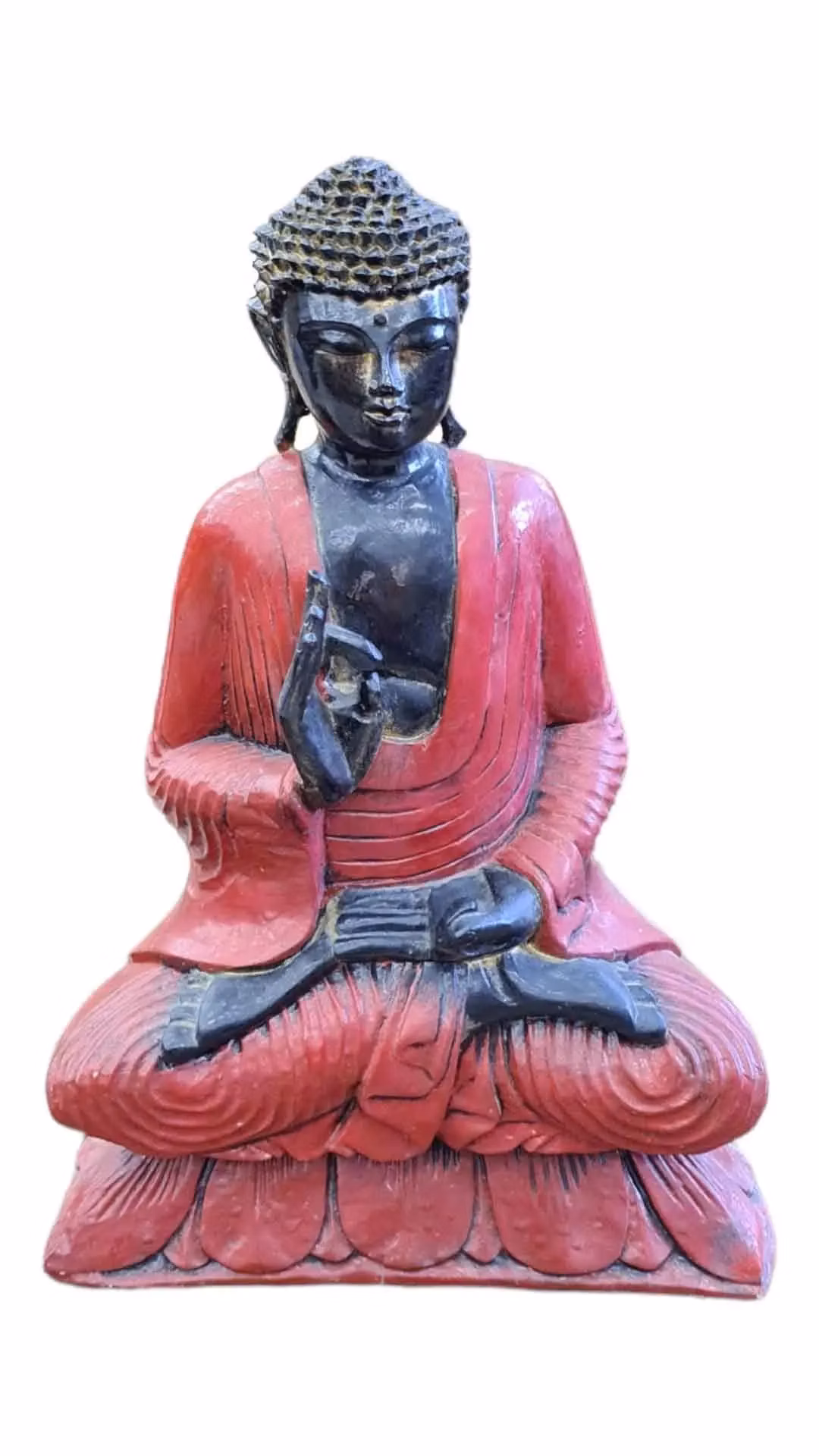 Buddha celý červený 1 42 cm