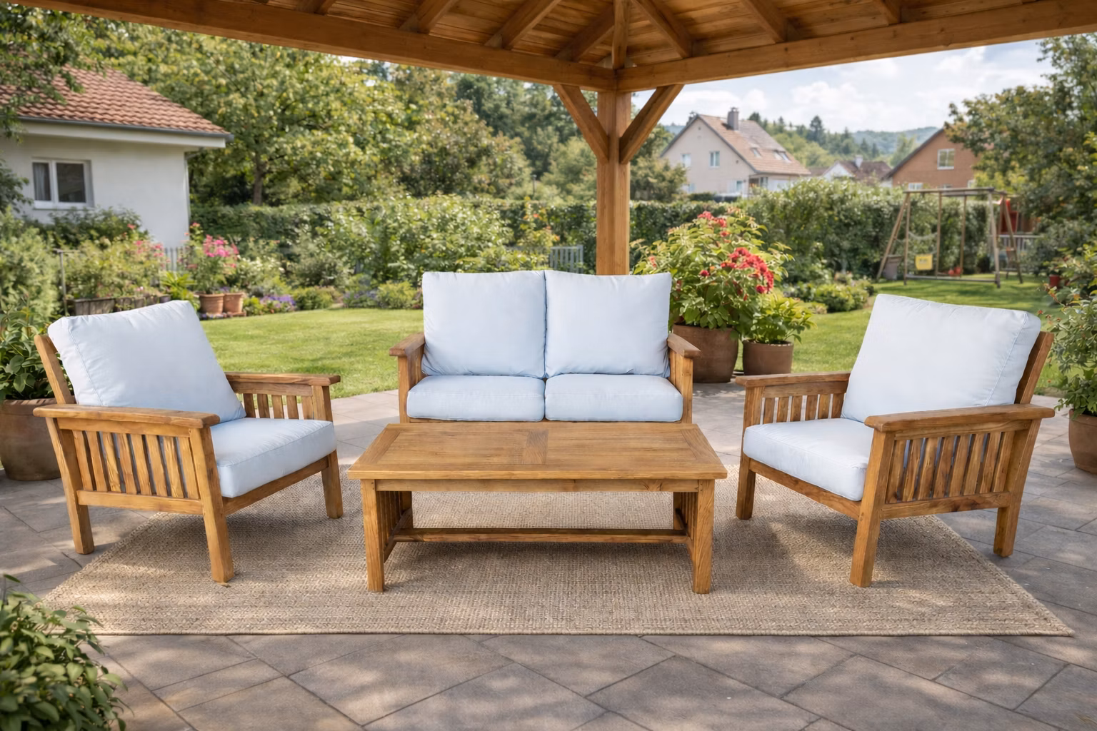 ROSALINE SET - bez taburetu sestava z teaku