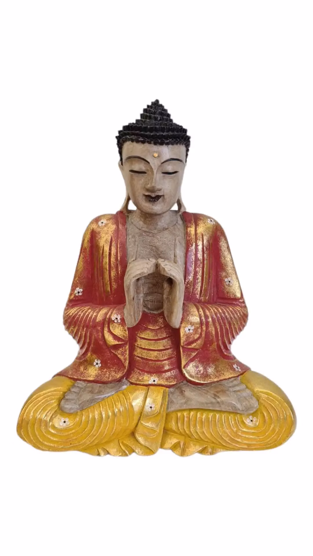 Buddha červeno zlatý 2 43 cm