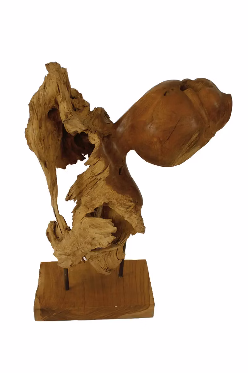 Dřevěný samorost šnek