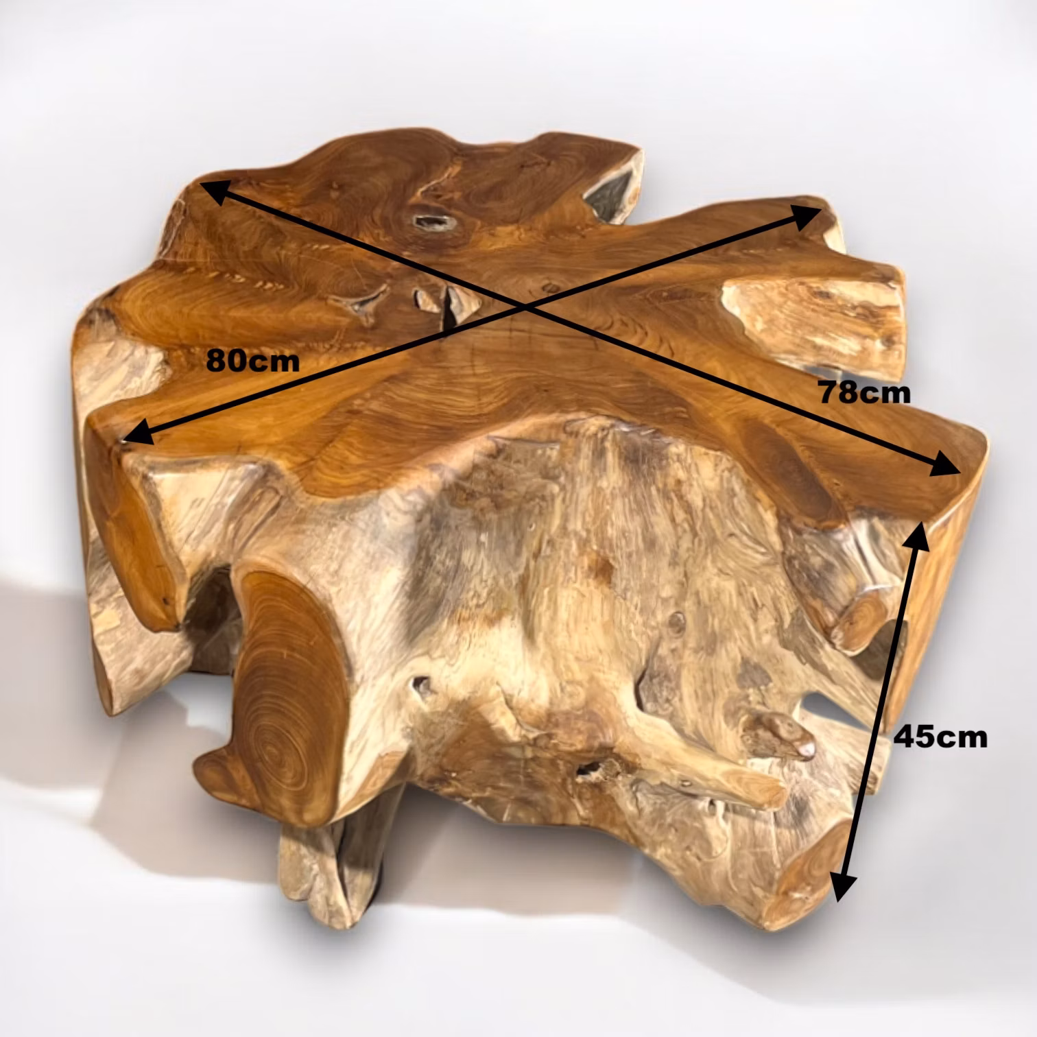 BRANCH 80x45cm - stolek z teaku