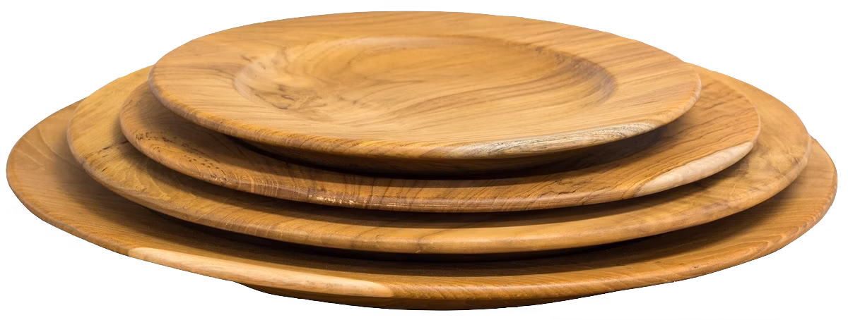 PLATE IV - talíř z teaku
