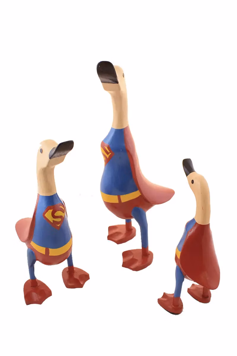 Dřevěná kachna Superman
