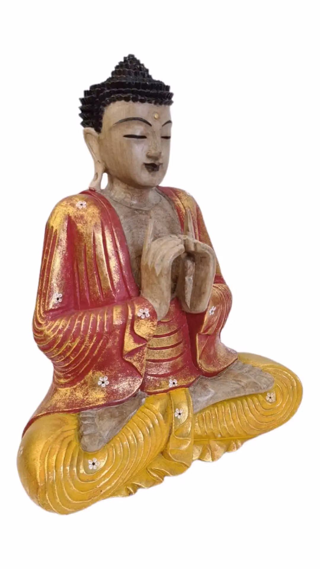 Buddha červeno zlatý 2 43 cm