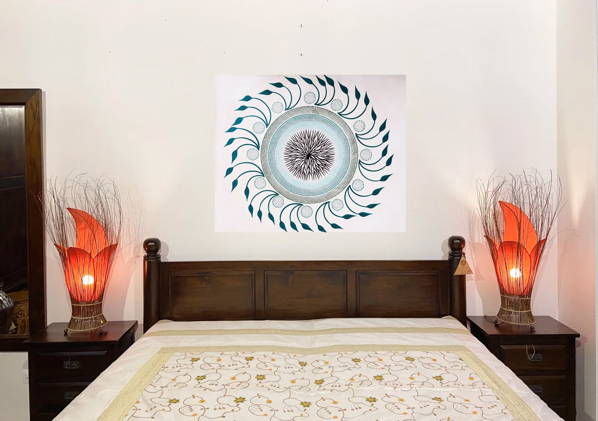 Obraz Mandala 120x100 Bleděmodrá
