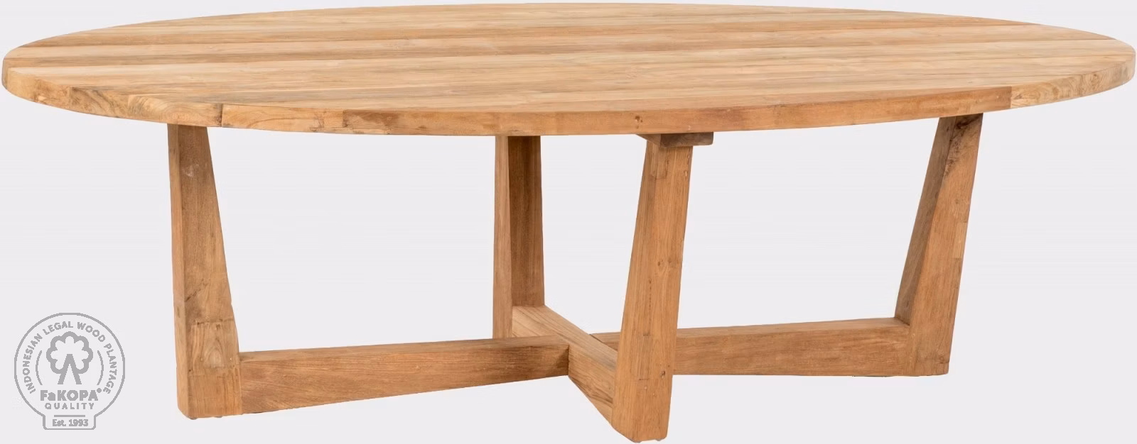 FLORES RECYCLE - masivní stůl ovál z teaku