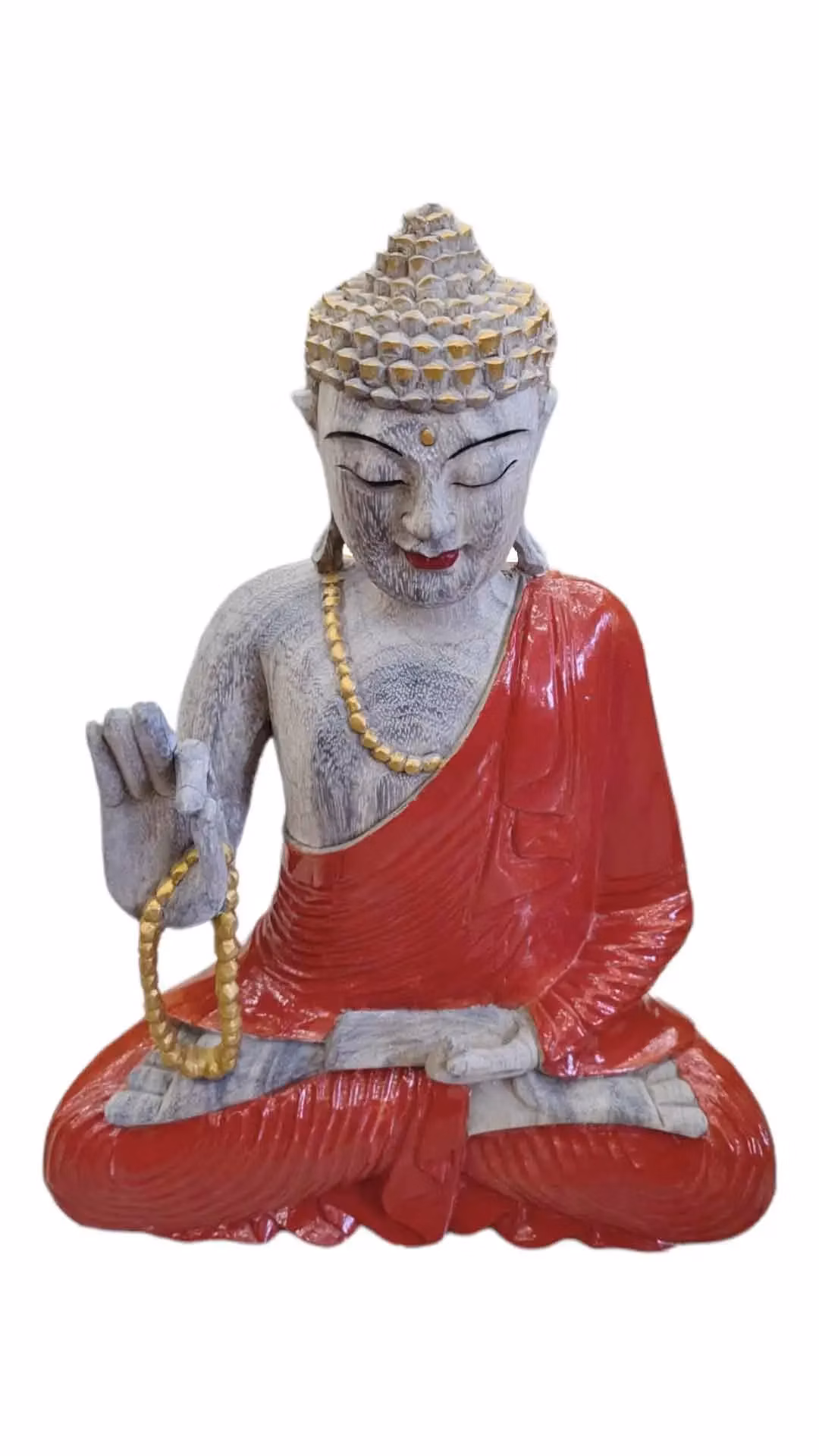 Buddha červený 3 40 cm