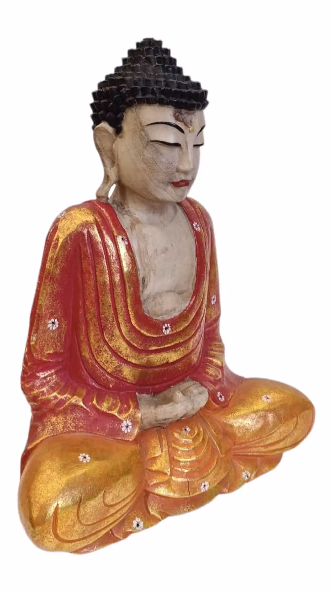 Buddha červeno zlatý 1 45 cm