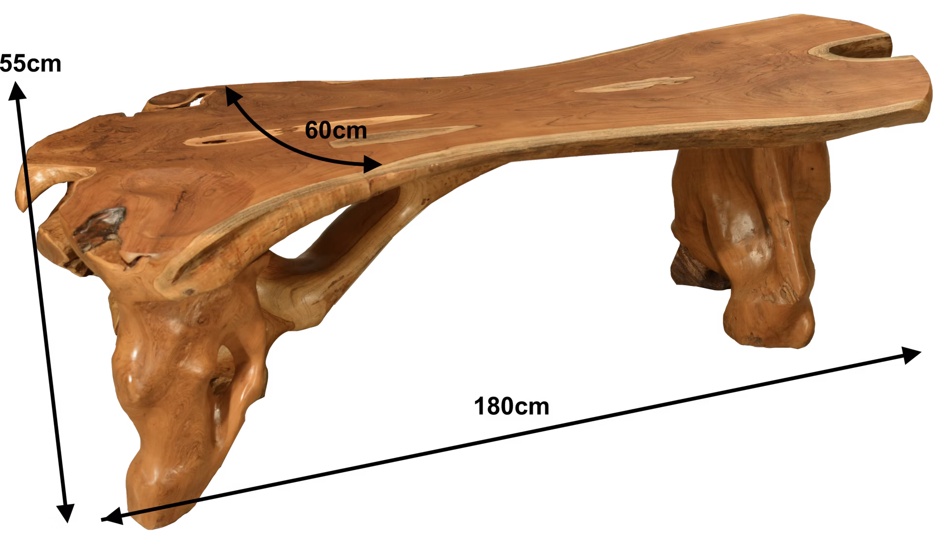 ROOT- stolek z teaku 180x60x55