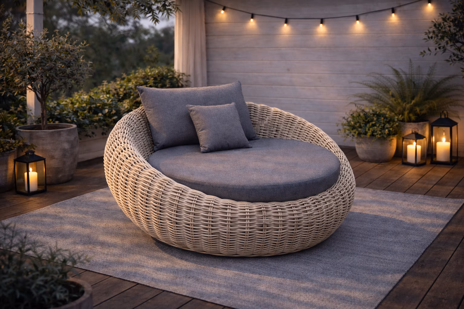 Papasan z ratanu LUNGO 150cm