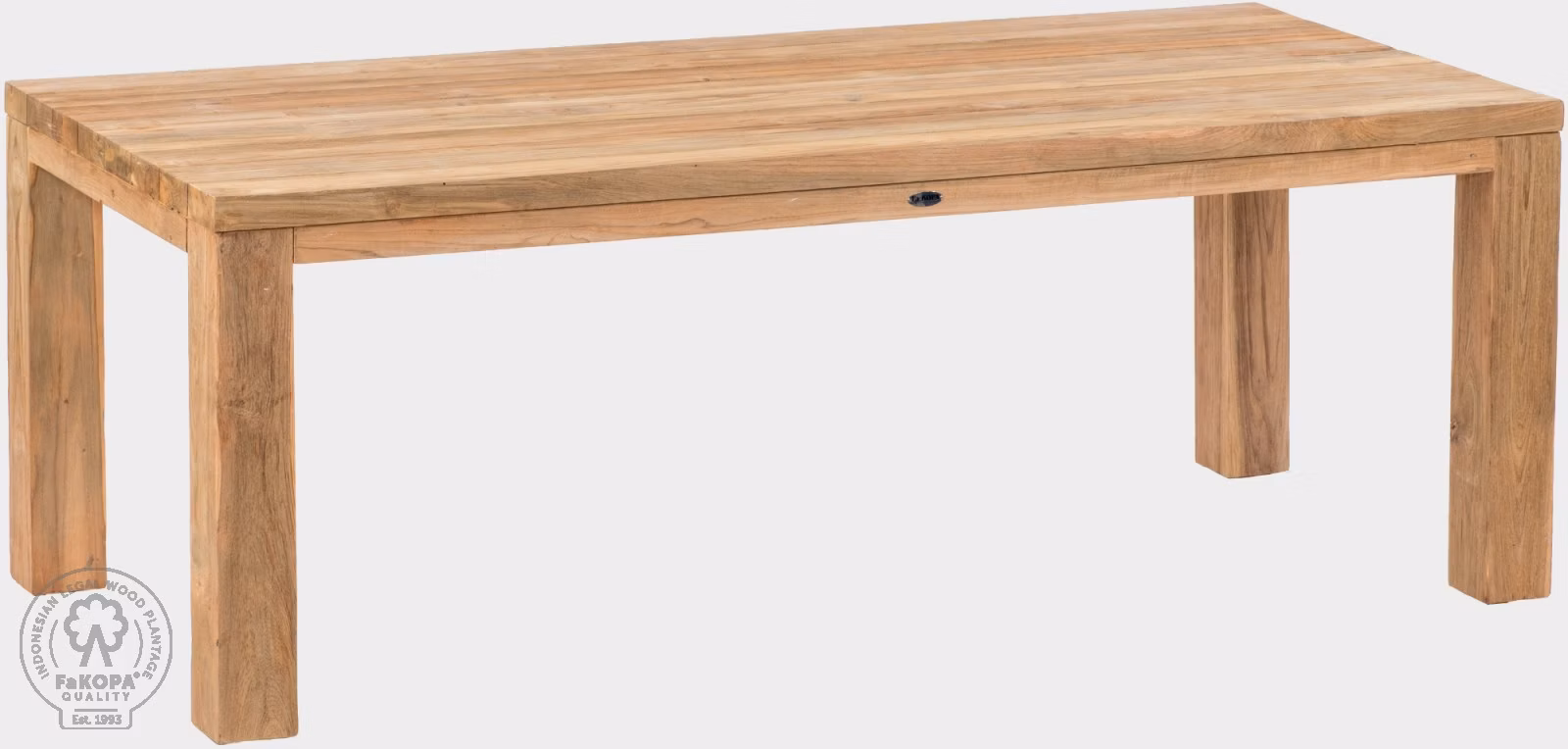 FLOSS RECYCLE 220x100-prkna-masivní stůl z recyklovaného teaku