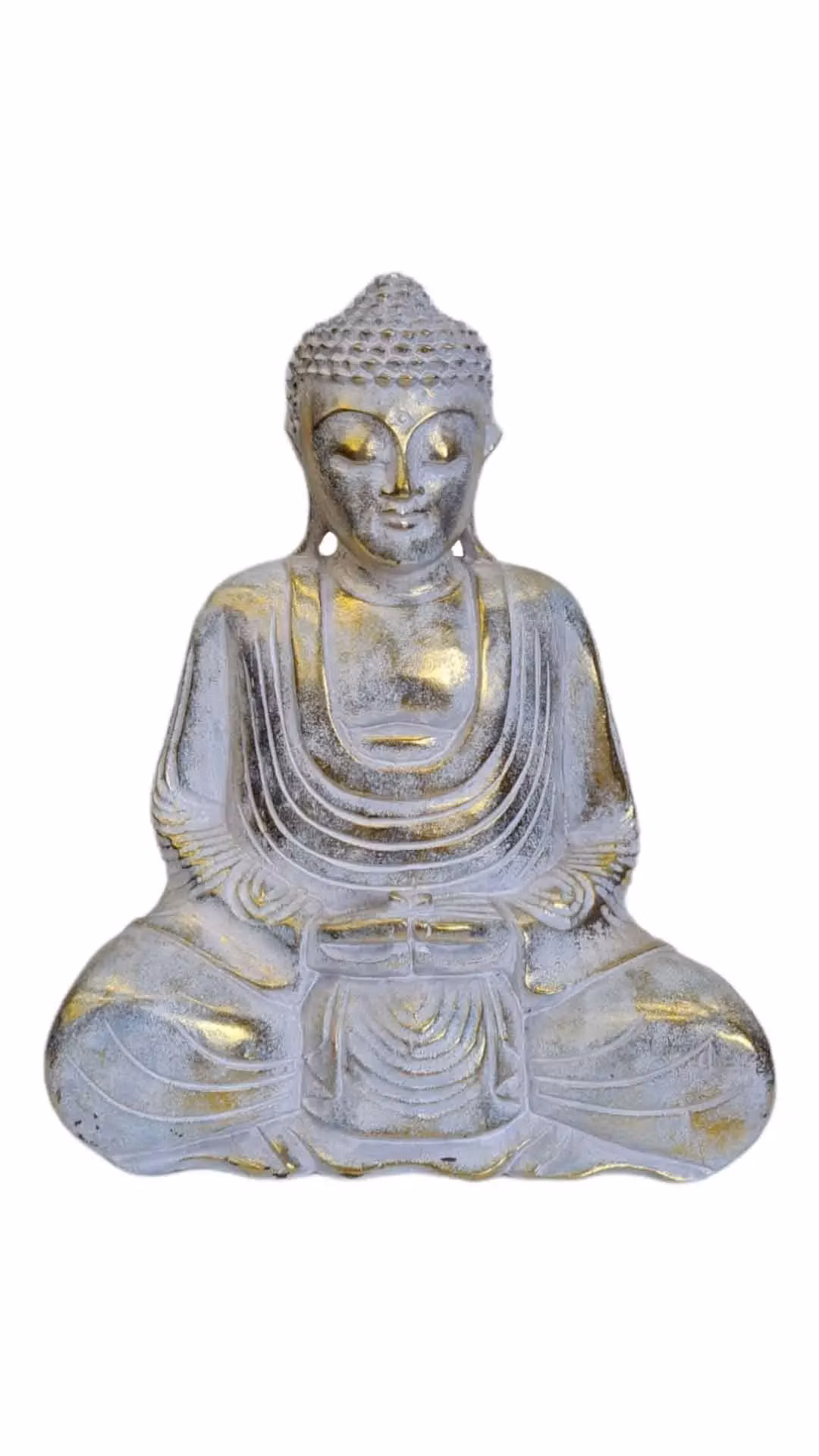 Buddha zlato bílý 3