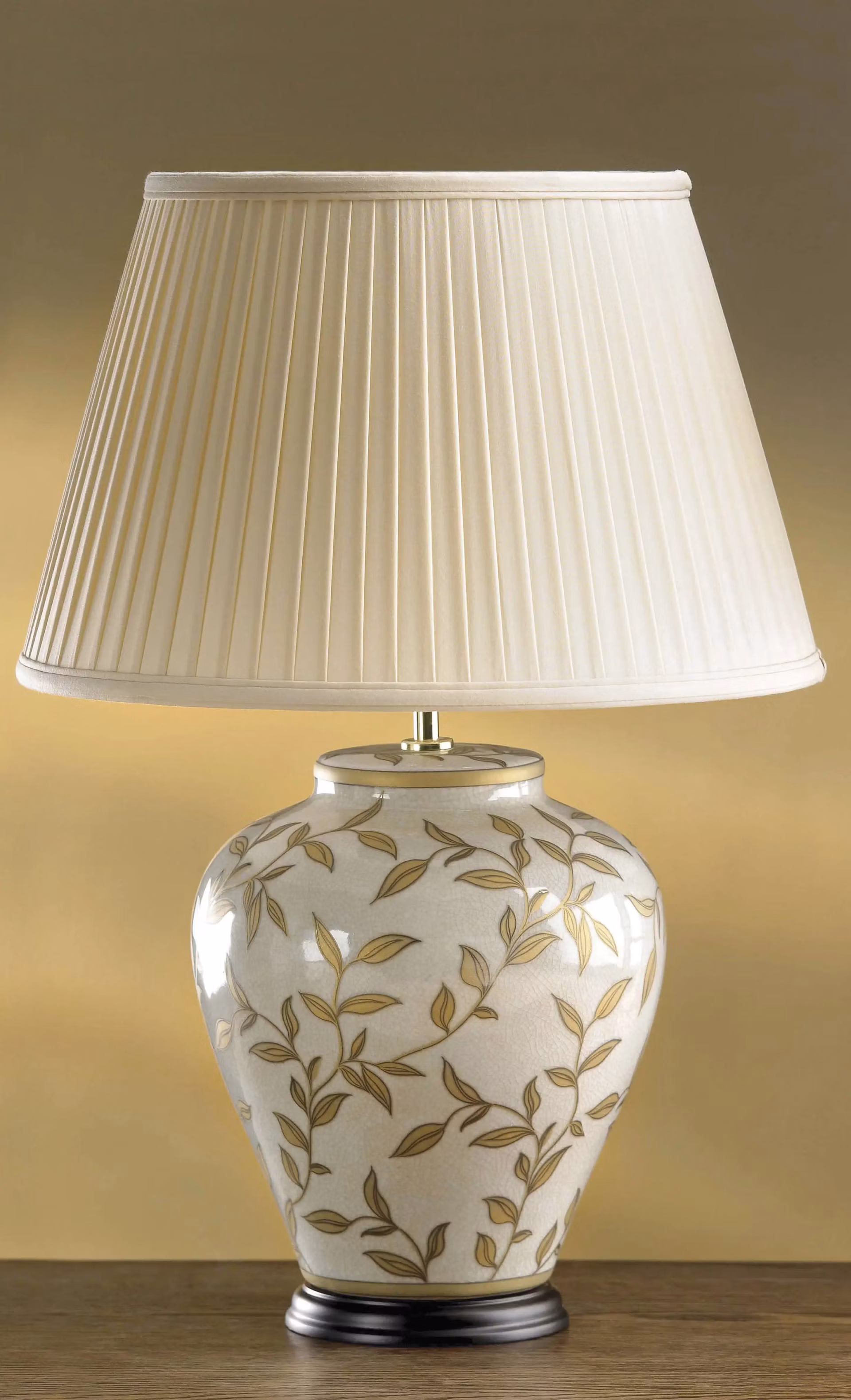 Stolná lampa Leaves Brown/Gold