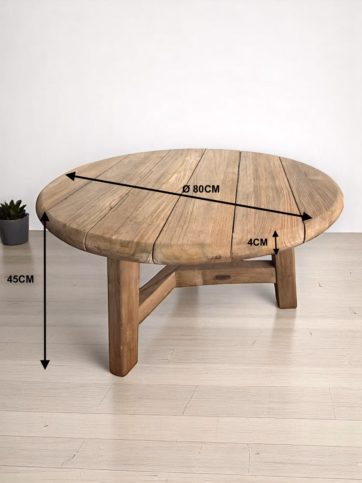 konferenčný stolík z teaku 80cm