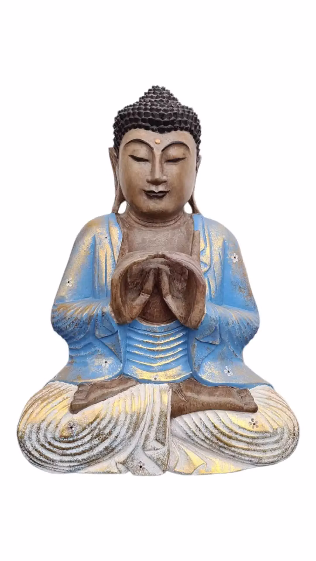 Budha modro-biely 2 40 cm
