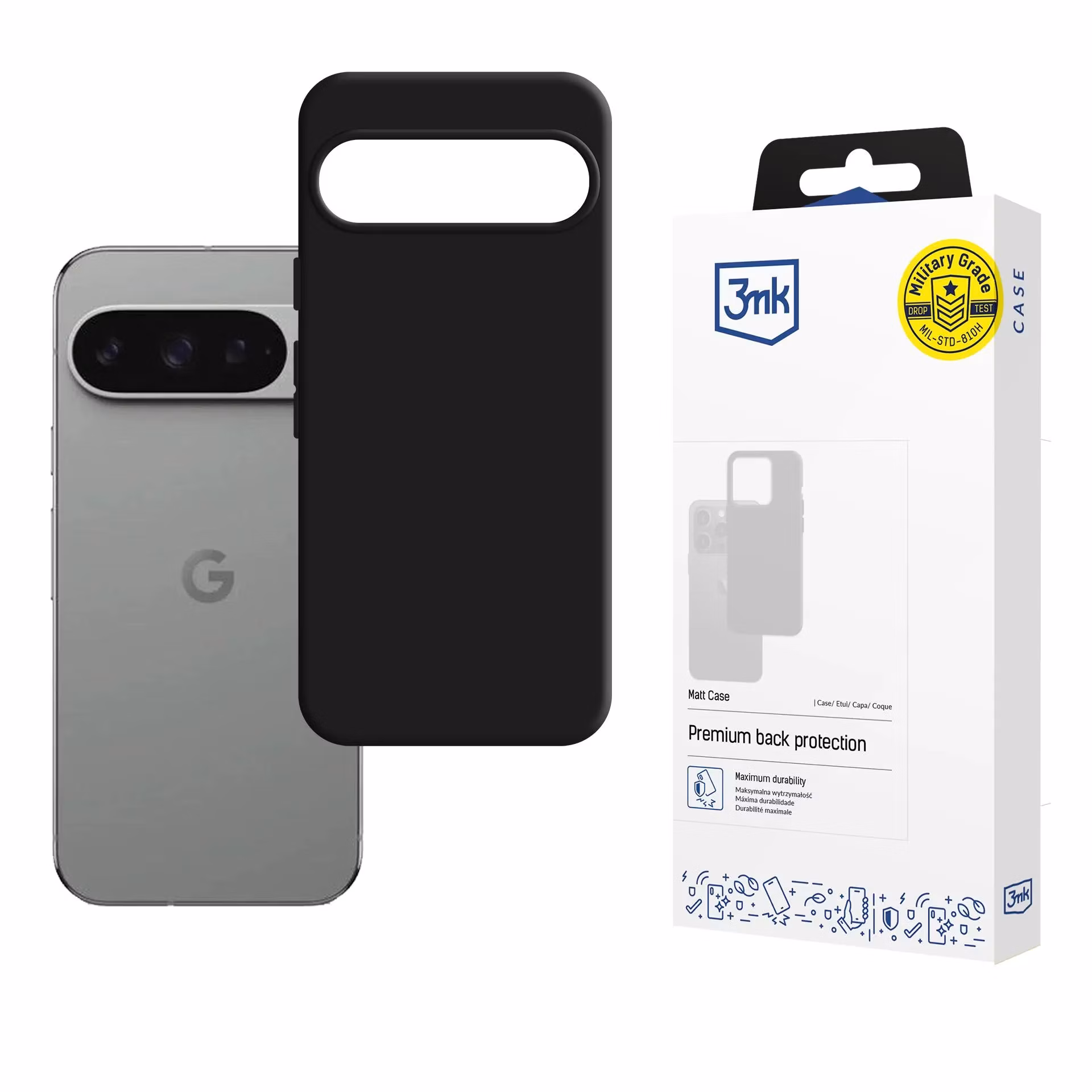 Pouzdro na Google Pixel 10/Google Pixel 10 Pro - 3mk Matt Case Čierna