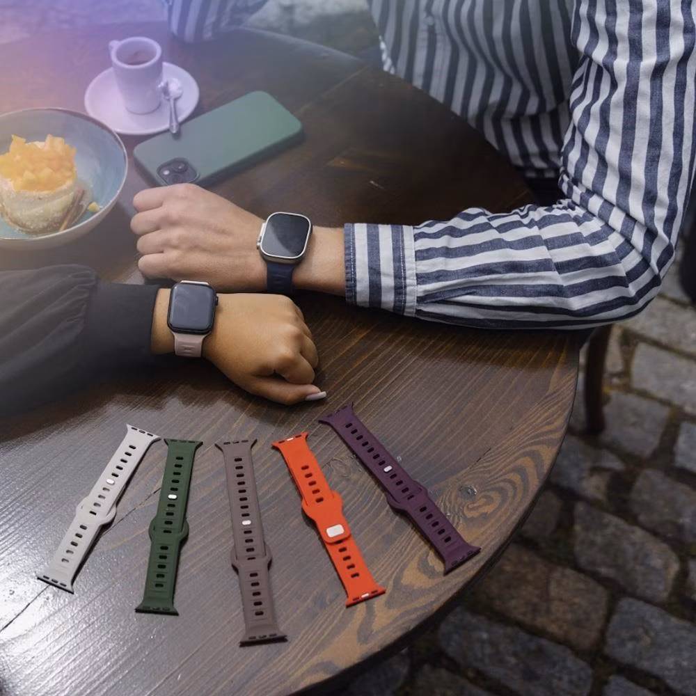 Obr. 3mk Silikónový remienok na hodinky pre Apple 42/44/45/49 mm Nude 1716212a