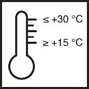 Temperature of the material, air and substrate: from min. +15 &deg;C to max. +30 &deg;C