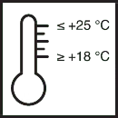 Application temperature: min. 18 &deg;C max. 25 &deg;C