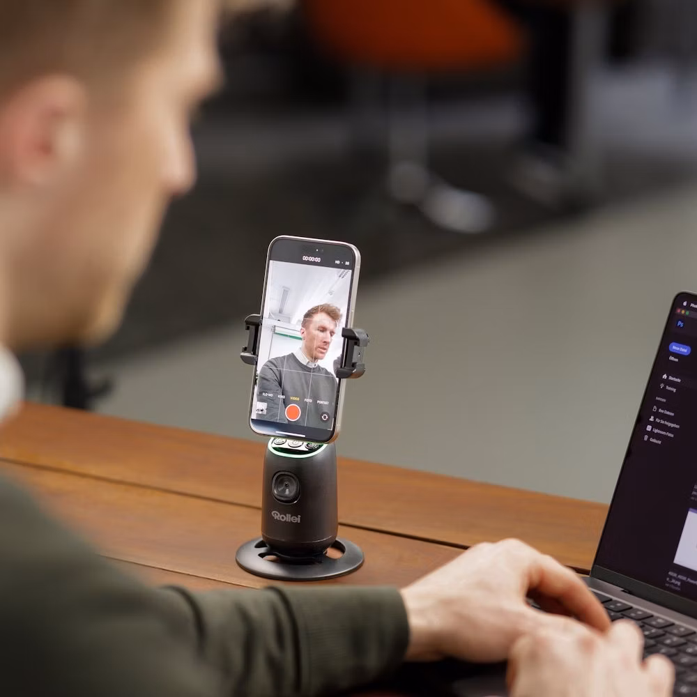 obrázek stativ Rollei Easy Creator Desktop během streamu