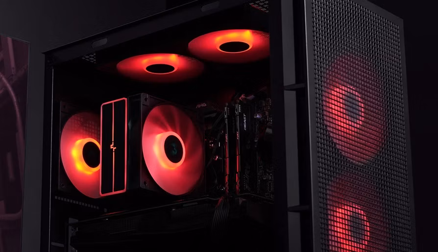 obrázek chladič DEEPCOOL AG400 ARGB V2 v PC skříni