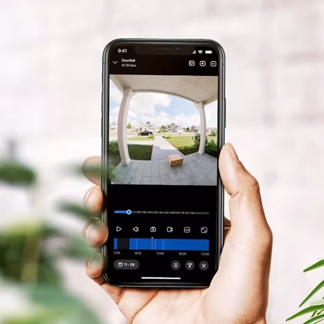 obrázek bezdrátový zvonek Reolink D340B kamera na smartphonu