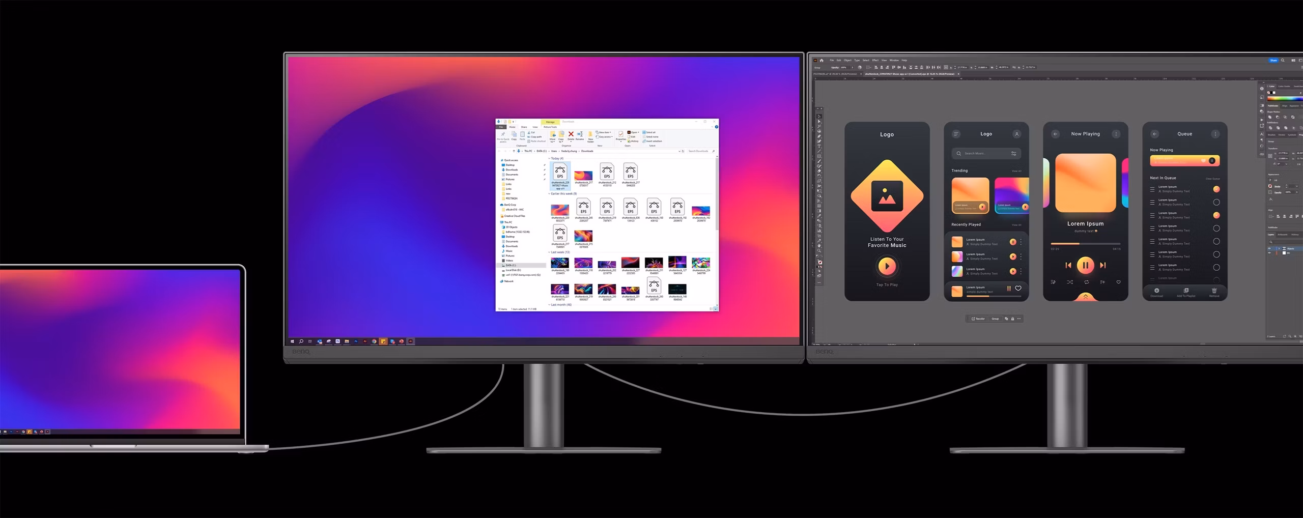 obrázek mmonitor BenQ PD2706QN konektivita