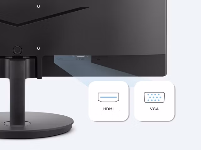 obrázek monitor ViewSonic VA24E1-H konektory