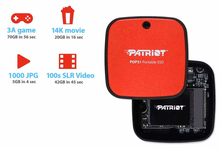 obrázek externí SSD Patriot PDP31 doba přenosu médií