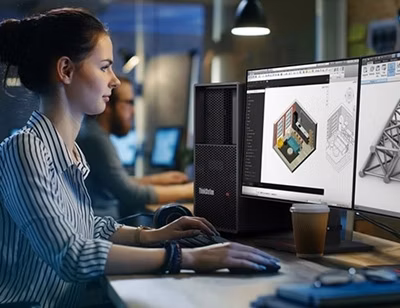 Lenovo ThinkStation P3 Tower během práce
