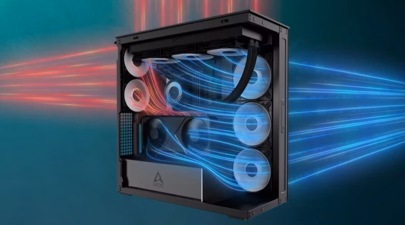 PC skříň ARCTIC Xtender VG Black chlazení