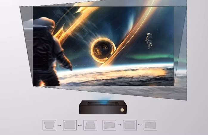 projektor BenQ V5010i korekce obrazu