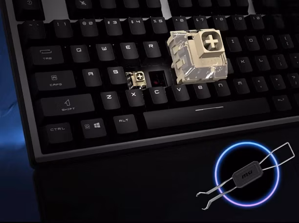 herní klávesnice MSI STRIKE PRO Wireless Silent