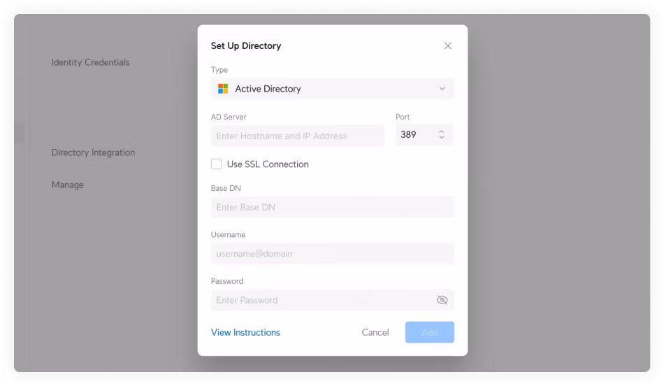 Active Directory Support
