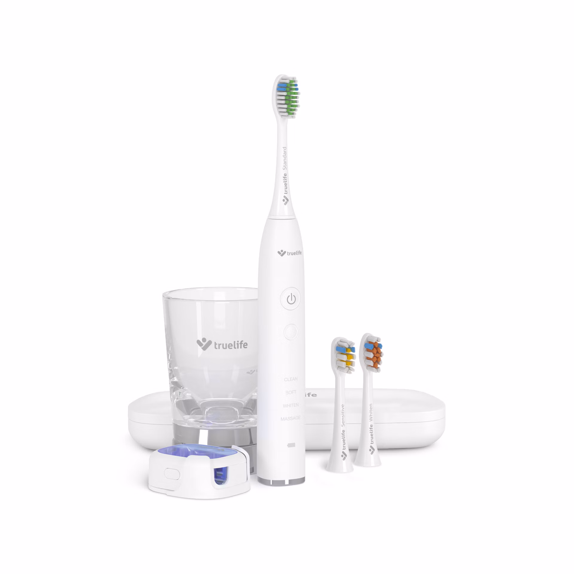 TrueLife SonicBrush GL UV – Prémiový sonický zubný kefka s nabíjacími pohárikom, UV sterilizátorom a cestovným obalom